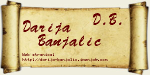 Darija Banjalić vizit kartica
